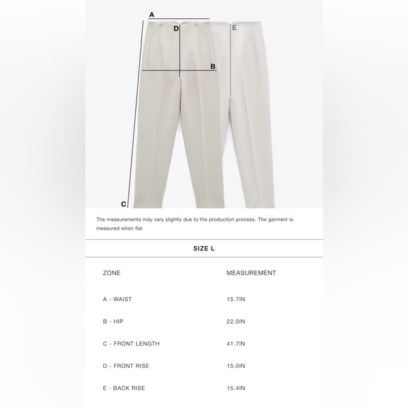 ZARA CARGO PANTS WITH ZIPPER NAVY BLUE - Picture 6 of 9